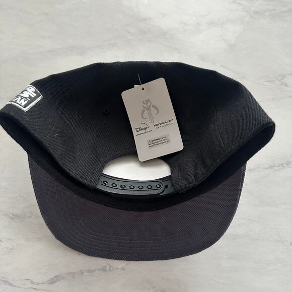 NWT Disney Star Wars Mandalorian black blue split Adult Snapback Hat Baseball - Picture 10 of 12